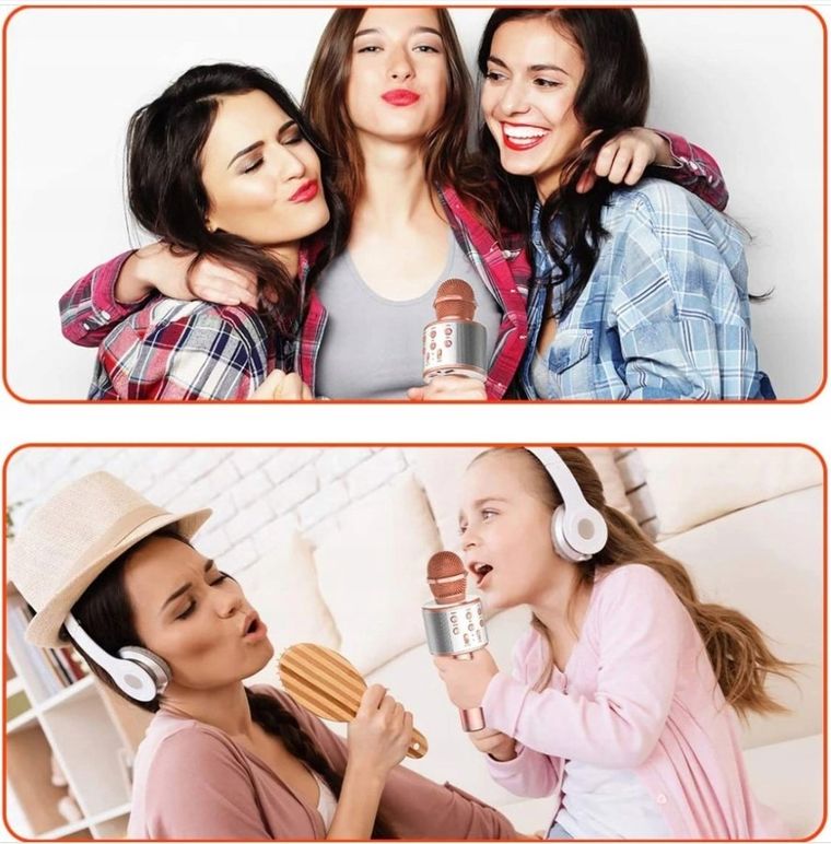 W&K, mikrofon zabawkowy, złoty