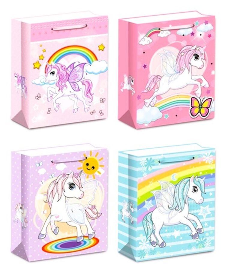 W&K, torebka prezentowa, Jednorożec, szerokie dno, M, 1 szt.