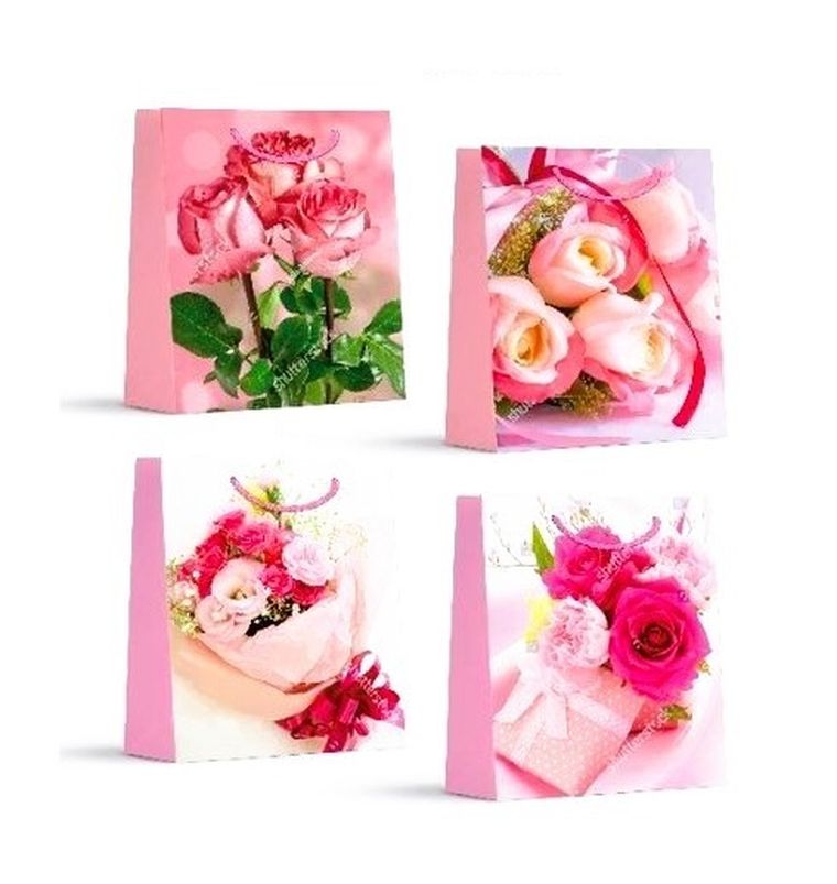 W&K, torebka prezentowa, Kwiaty, M, 1 szt.