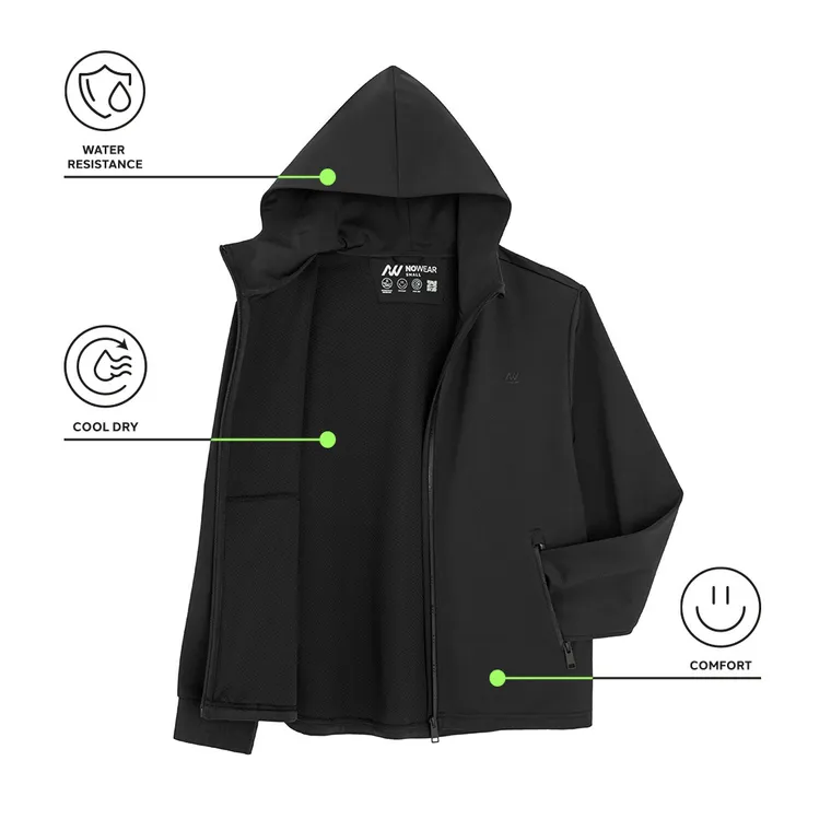 Wodoodporna kurtka softshell z kapturem NOWEAR