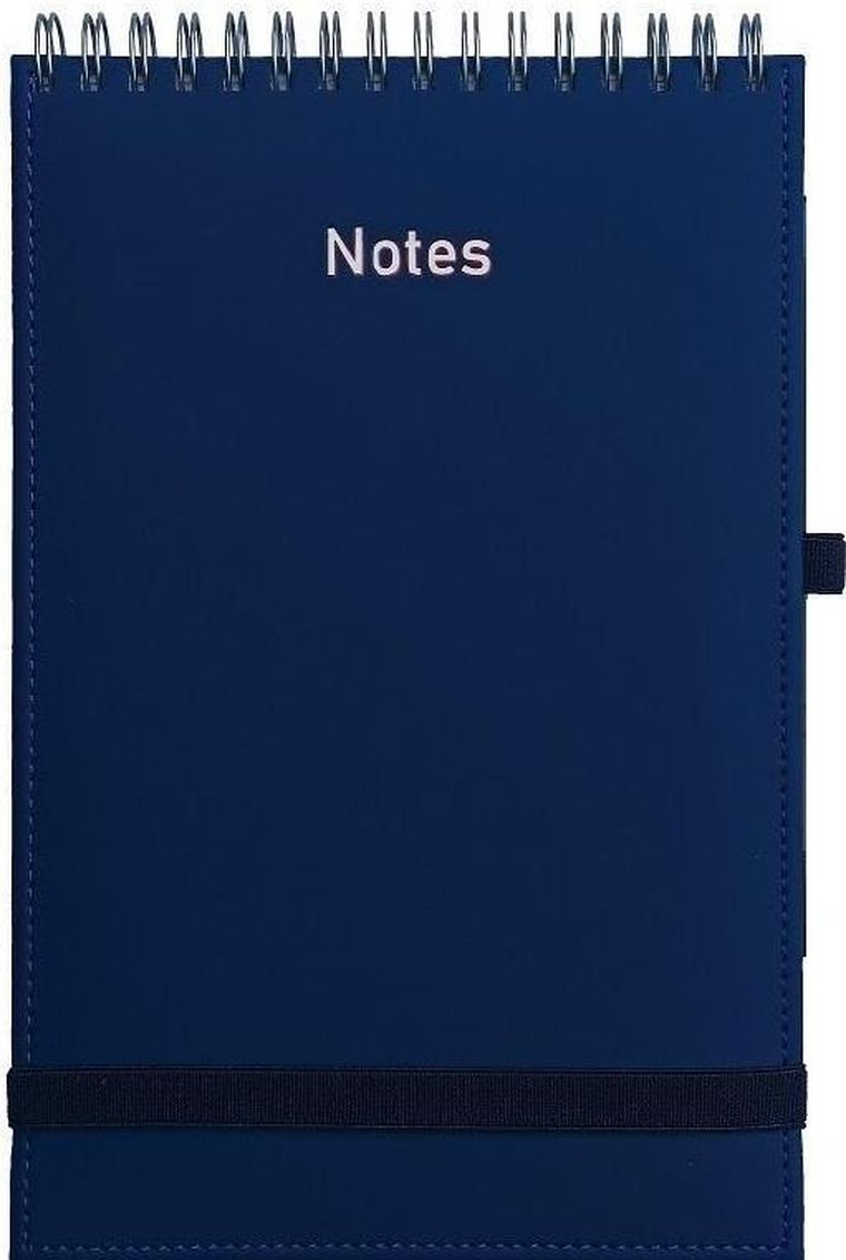 Wokół Nas, Vivella, notes A5, na spirali, z gumką, granatowy, 1 szt.