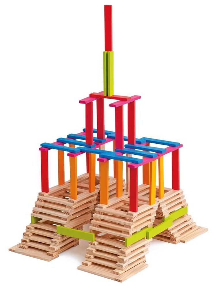 Woodyland, drewniane klocki konstrukcyjne, 200 elementów