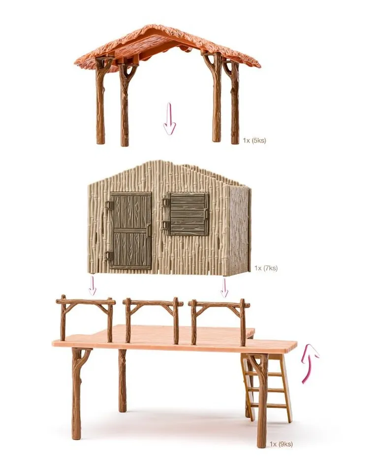 Woodyland, stacja ratunkowa safari, dzikie zwierzęta, zestaw figurek, 59 elementów