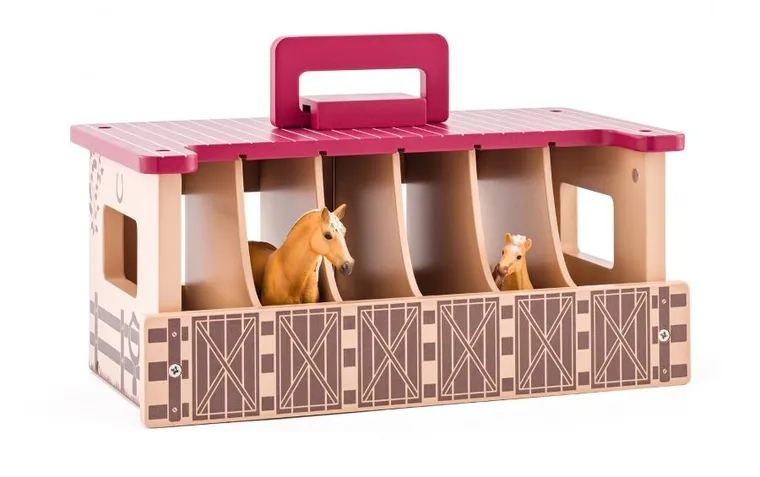 Woodyland, stajnia z końmi, zestaw figurek, 3 elementy