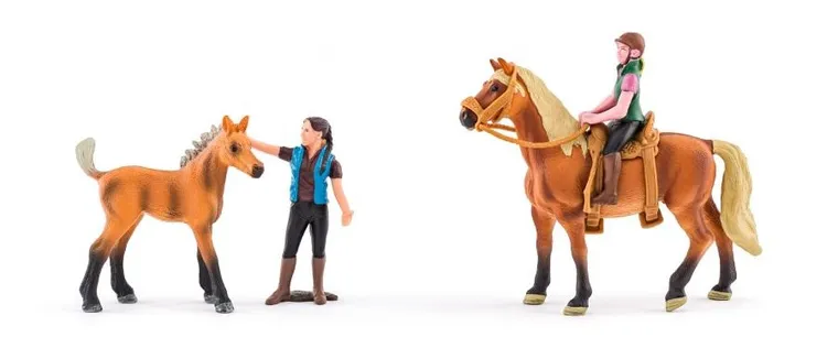 Woodyland, zagroda z końmi, szkoła jeździecka, zestaw figurek, 22 elementy