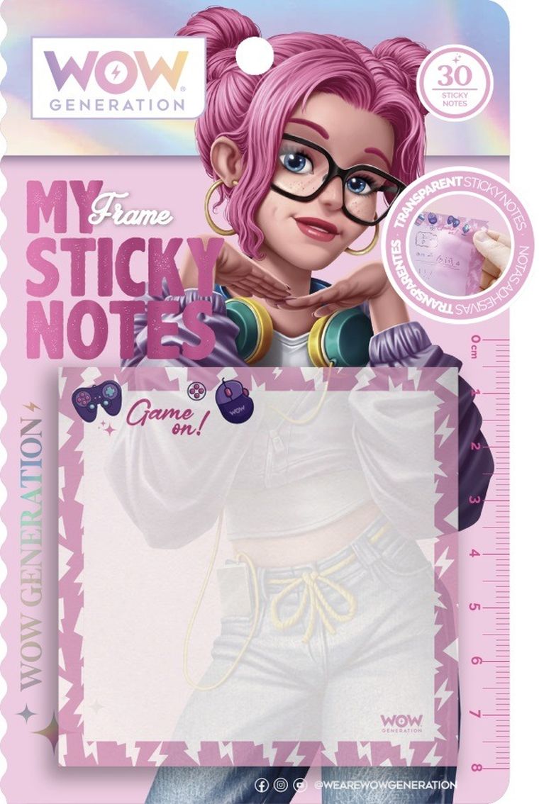 WOW Generation, karteczki samoprzylepne, przezroczyste, 1 szt.