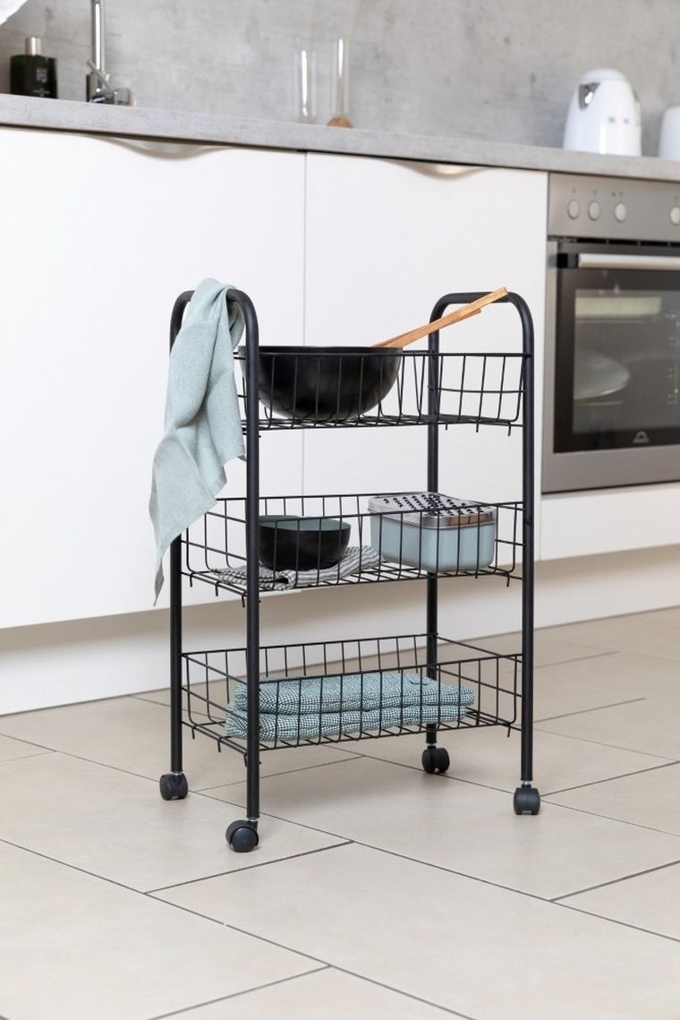 Wózek do łazienki do przechowywania, Florenz black