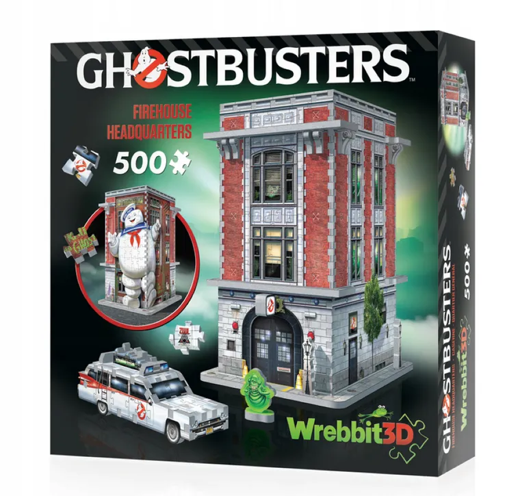 Wrebbit, Ghostbusters Firehouse, puzzle 3D, 500 elementów