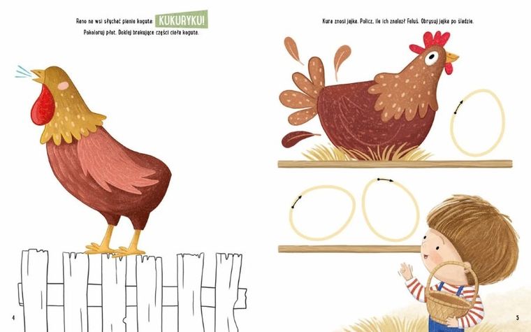 Wycieczka na wieś. Zabawy z Felusiem i Guciem