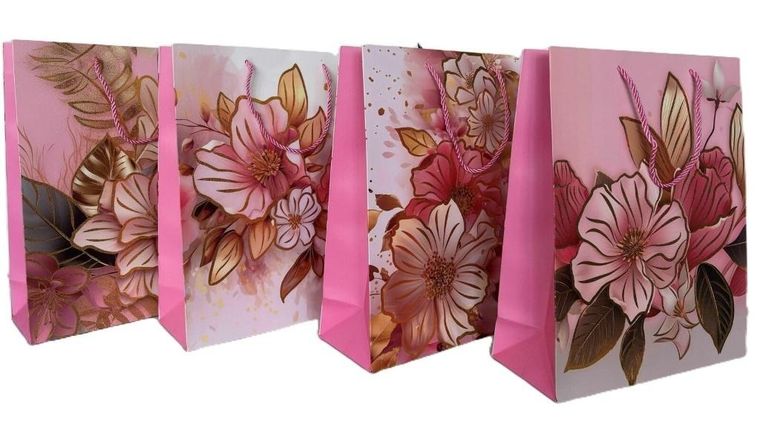 Wydawnictwo Diecezjalne, torba prezentowa, kwiaty, L, 1 szt.