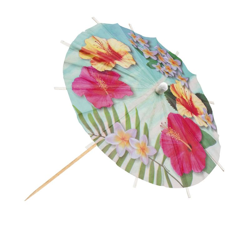 Wykałaczki hawajskie, parasolki, 6 szt.