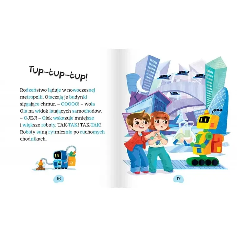 Wyprawa w przyszłość. Uczę się czytać. Duże litery. Podział na sylaby