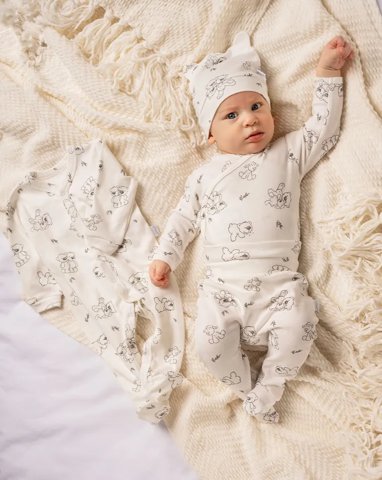 Wyprawka niemowlęca, ecru, 4 elementy, Nicol