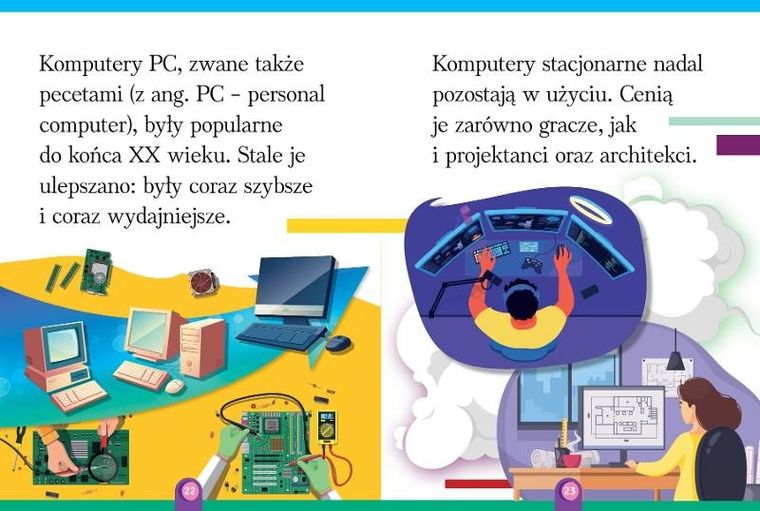 Wyrazy i zdania do nauki czytania. Duże litery. Informatycy i my