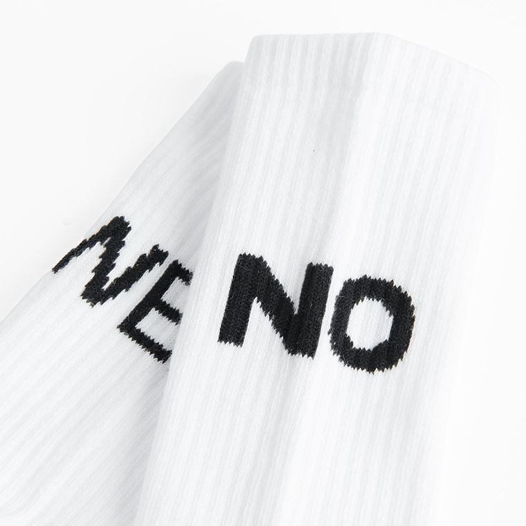 Wysokie białe skarpetki unisex NOWEAR