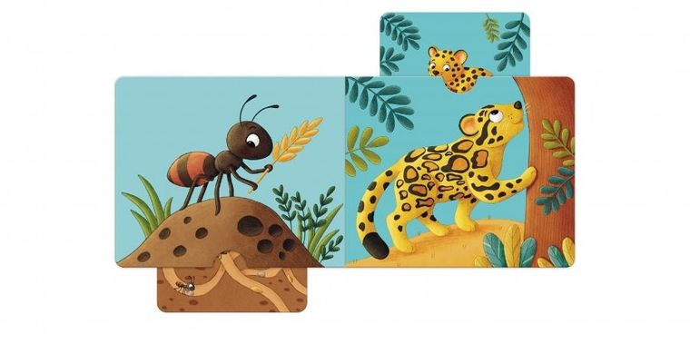 Wysuwanki domy zwierząt. Książeczka z ruchomymi elementami