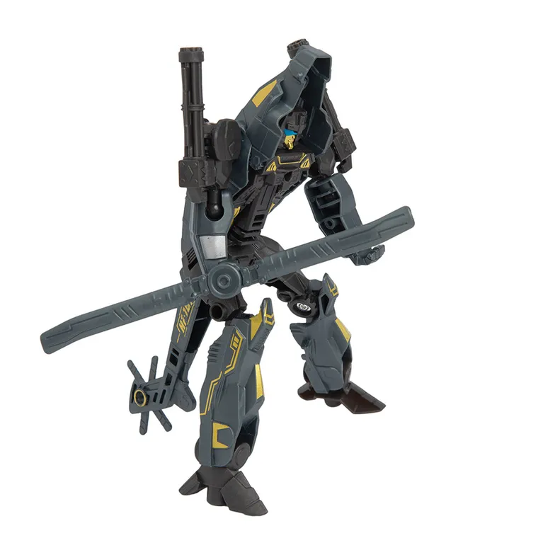 X-Warrior, helikopter, robot transformujący, szary