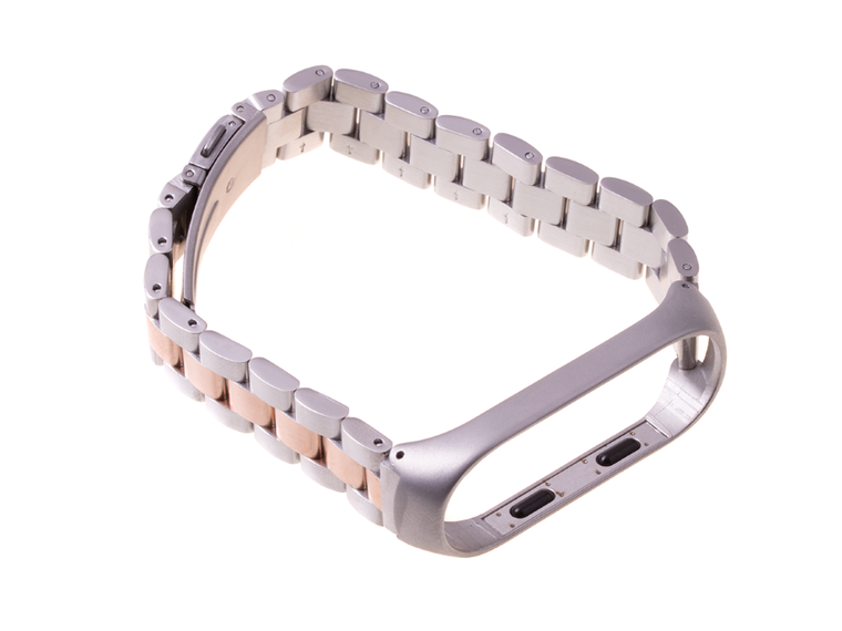 Xiaomi, bransoleta do Xiaomi Mi Band 3/Mi Band 4, srebrno-rose gold