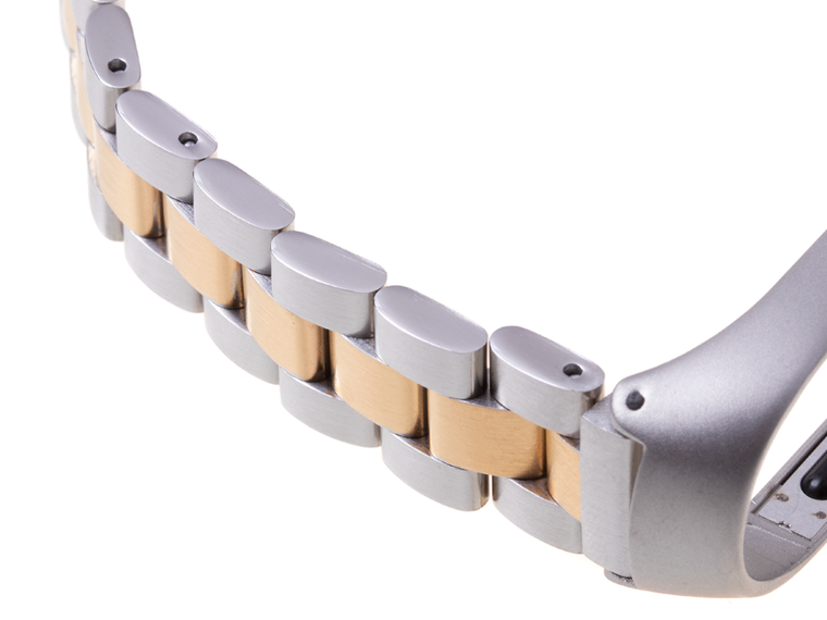 Xiaomi, bransoleta do Xiaomi Mi Band 3/Mi Band 4, srebrno-złota