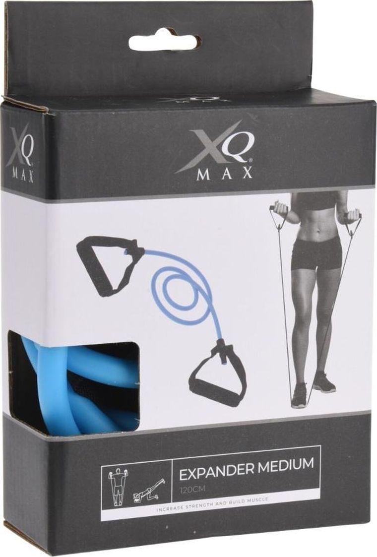 XQ Max, ekspander gumowy 1 żyłowy, niebieski, medium