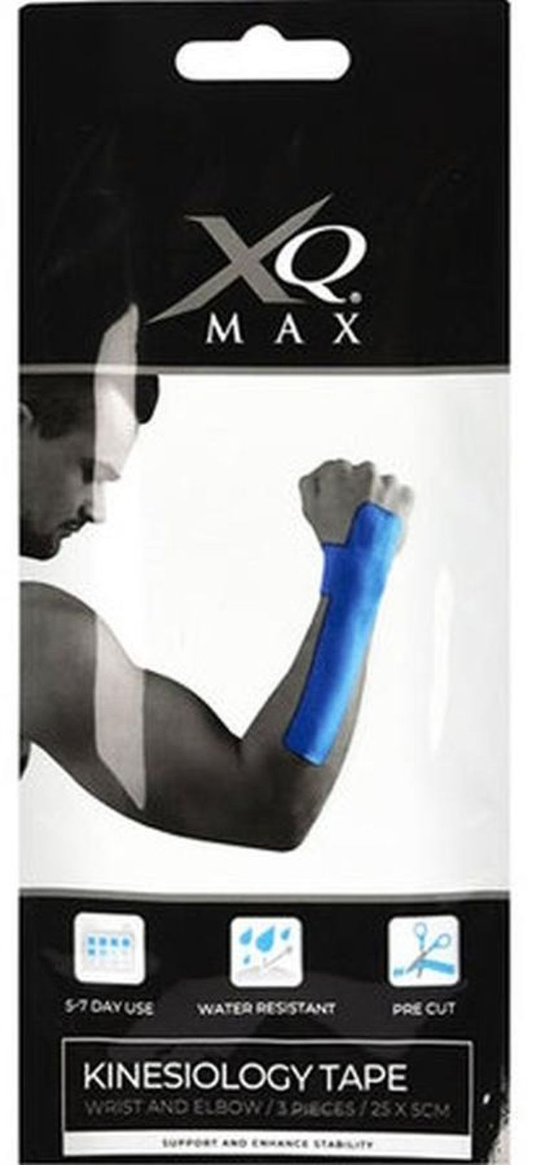 XQ Max, taśma kinezjologiczna, nadgarstek i przedramię, 25-5 cm, 3 szt.