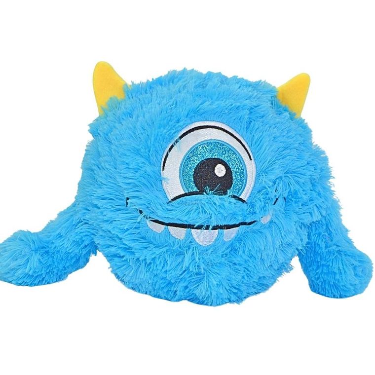 Xqmax, piłka pluszowa emoji z rączkami, niebieska, 23 cm