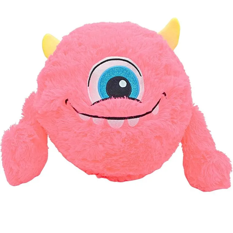 Xqmax, piłka pluszowa emoji z rączkami, różowa, 40 cm