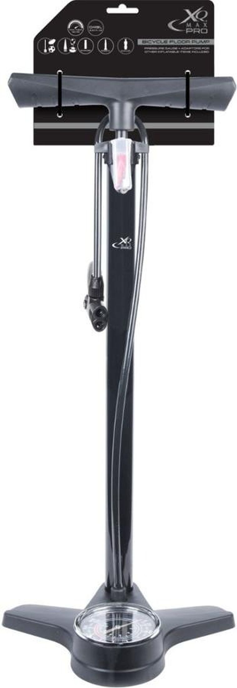 Xqmax Pro, pompka warsztatowo-rowerowa, 160psi (11bar) z manometrem