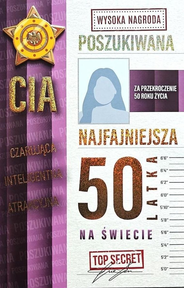 YEKU, karnet, Urodziny 50 damskie poszukiwana