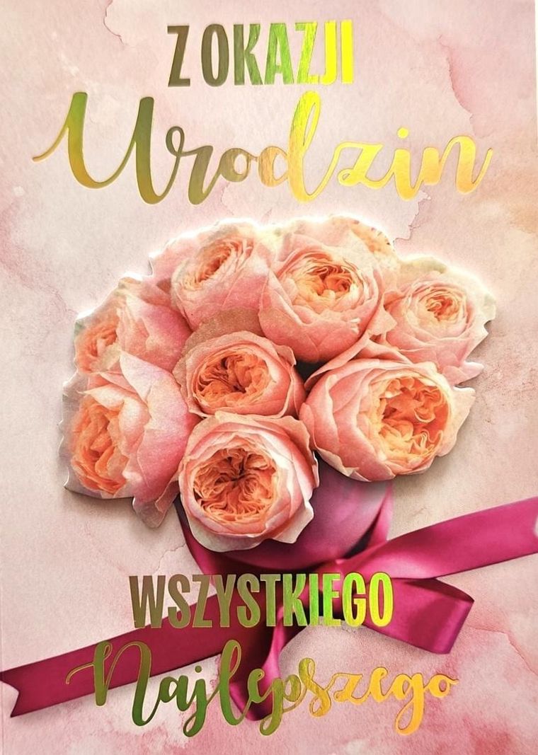 YEKU, karnet, Urodziny damskie bukiet