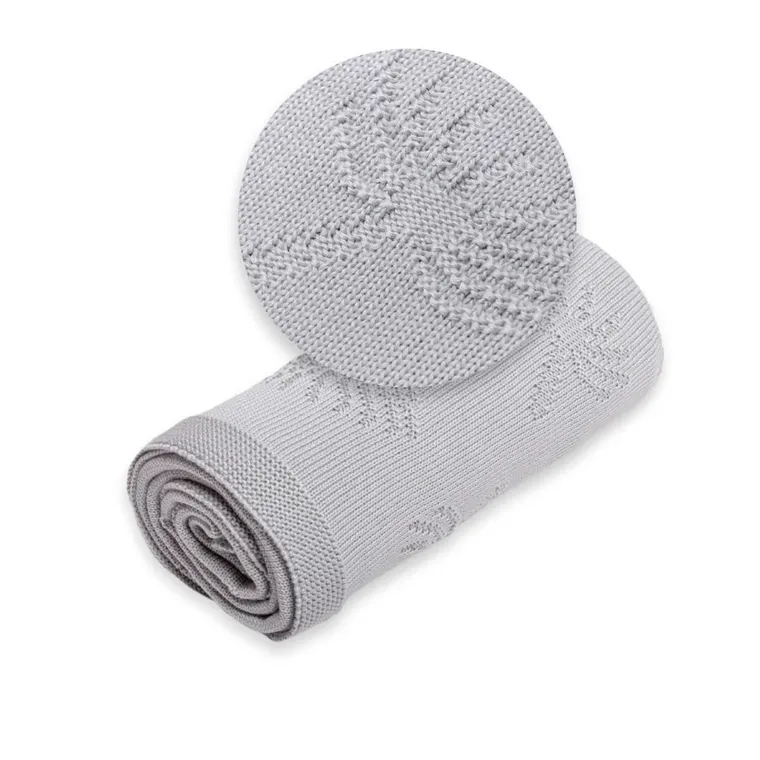 Yoonco, Dmuchawce, kocyk bambusowy, szary, 80-100 cm