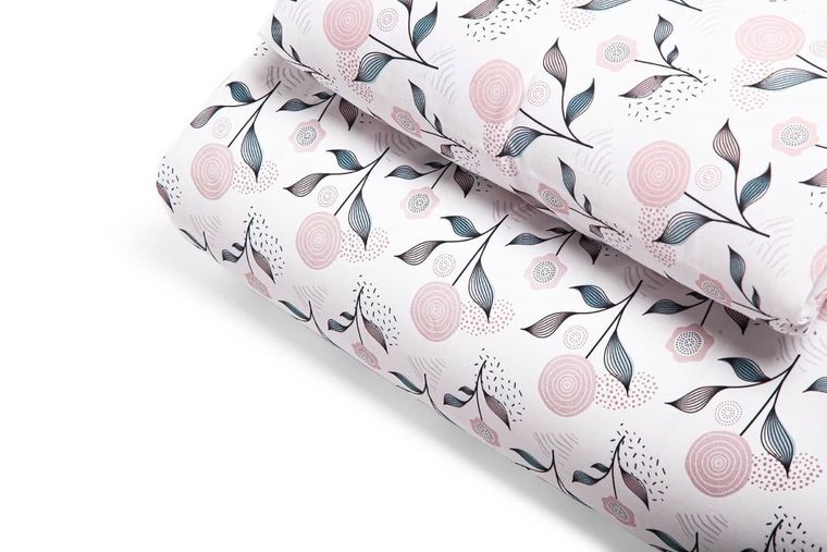 Yoonco, Flower, 2-częściowy komplet pościeli bawełnianej, 135-100 cm