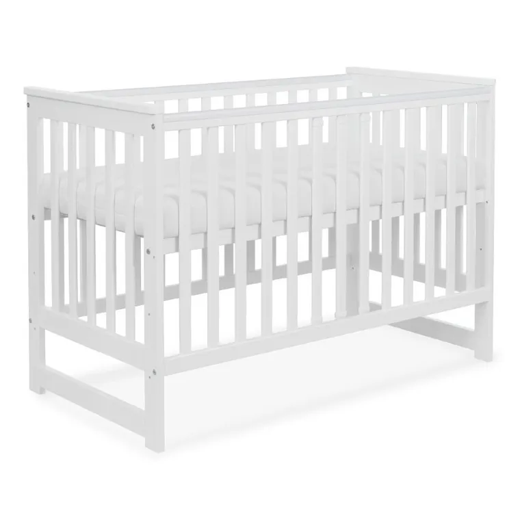 Yoonco, IWI, łóżeczko drewniane z barierką, białe