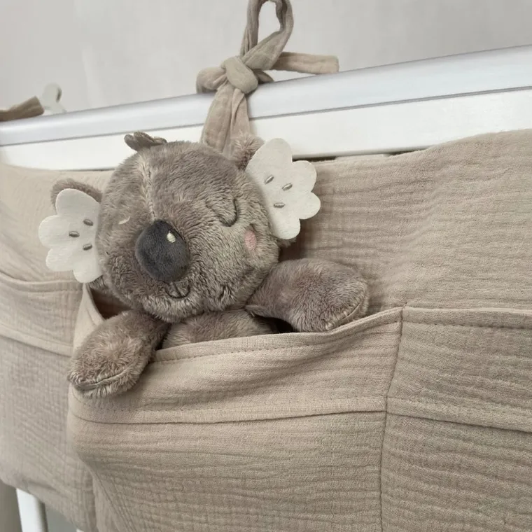 Yoonco, muślinowy organizer do łóżeczka, beż