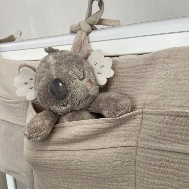 Yoonco, muślinowy organizer do łóżeczka, róż