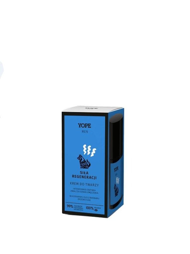 Yope, Men Wood, krem do twarzy dla mężczyzn, siła regeneracji, 50 ml