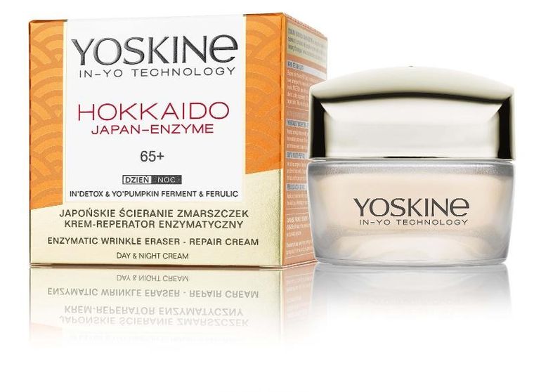 Yoskine, hokkaido japan-enzyme 65+, krem przeciwzmarszczkowy z peptydami i enzymami dyni, 50 ml