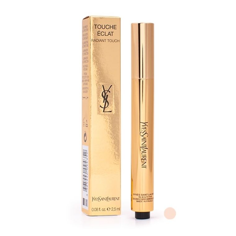 Yves Saint Laurent, Touche Eclat, rozświetlający korektor w płynie, 02 Ivoire Lumiere