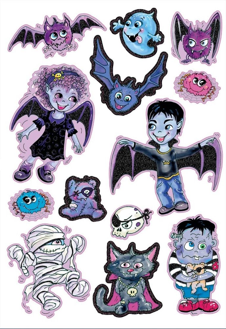 Z-Design, błyszczące naklejki foliowe w dużym formacie, wampiry