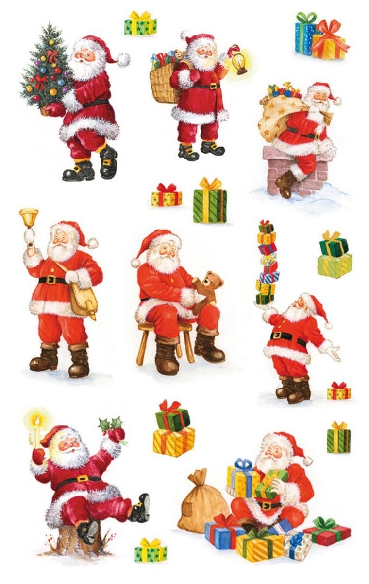 Z-Design, naklejki błyszczące, Mikołaje