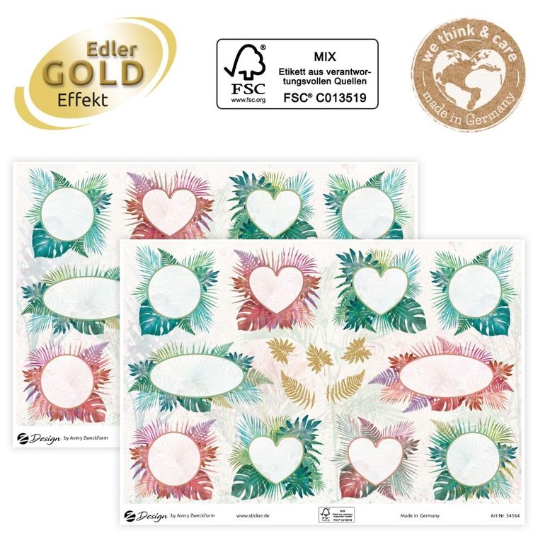 Z-Design, naklejki dekoracyjne, paprocie, A5