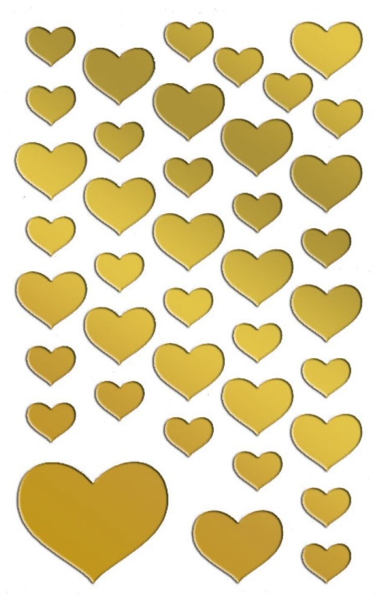 Z-Design, naklejki (folia), złote serca