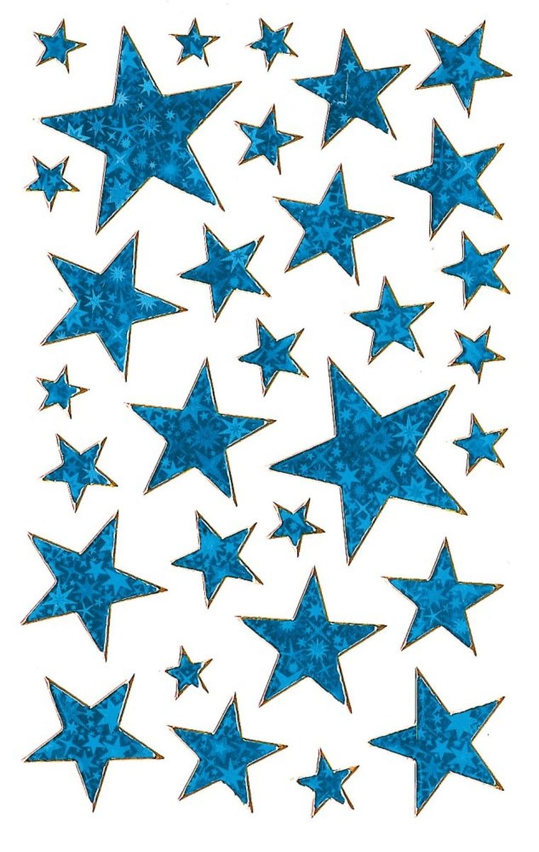 Z-Design, naklejki foliowe, niebieskie gwiazdy