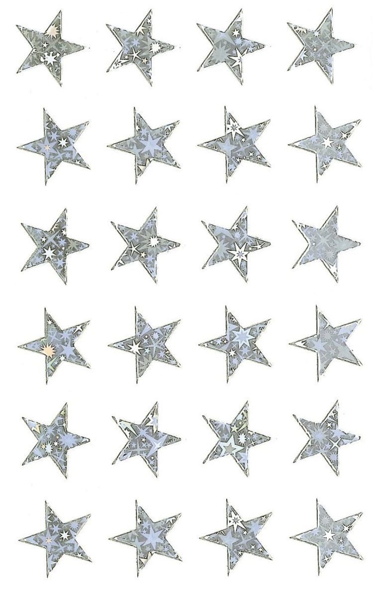 Z-Design, naklejki foliowe, srebrne gwiazdy