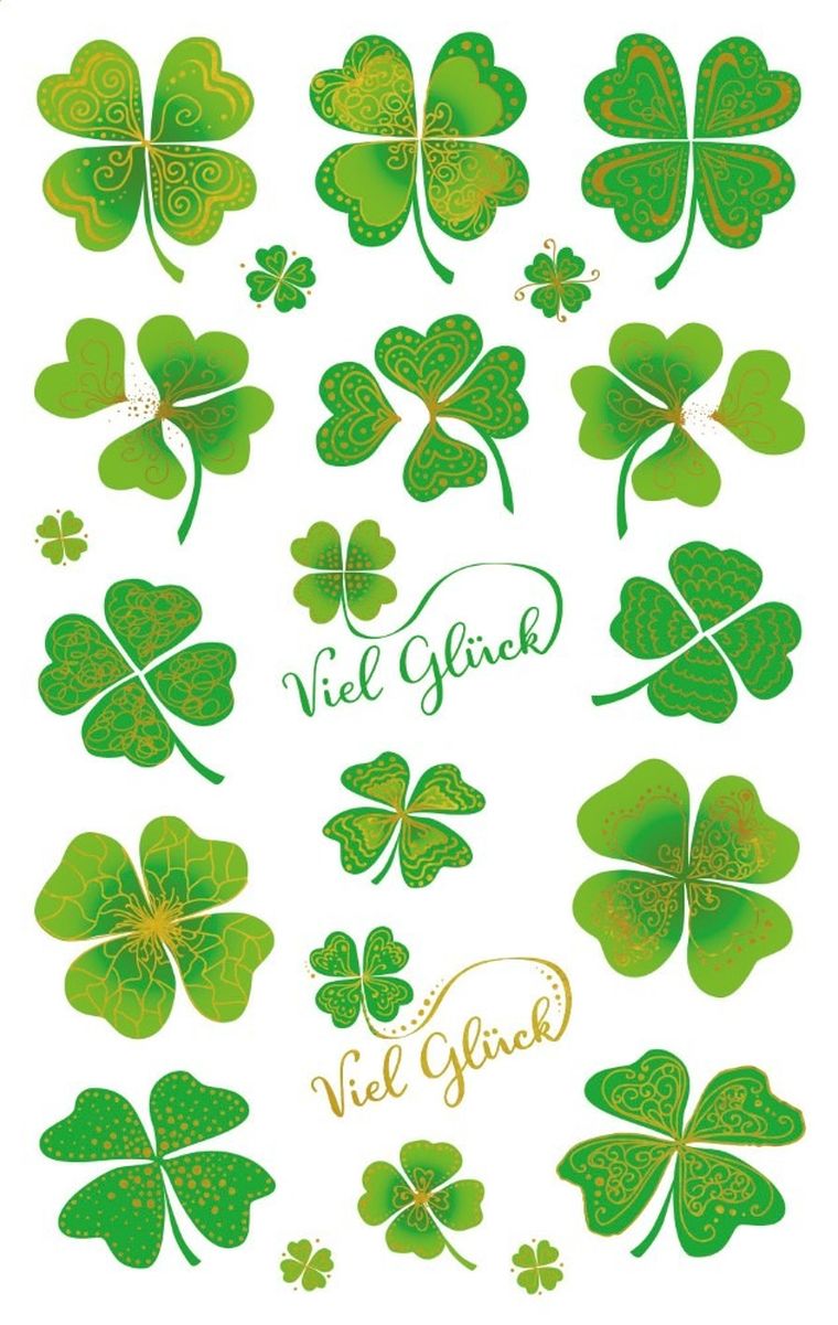 Z-Design, naklejki papierowe, koniczyna