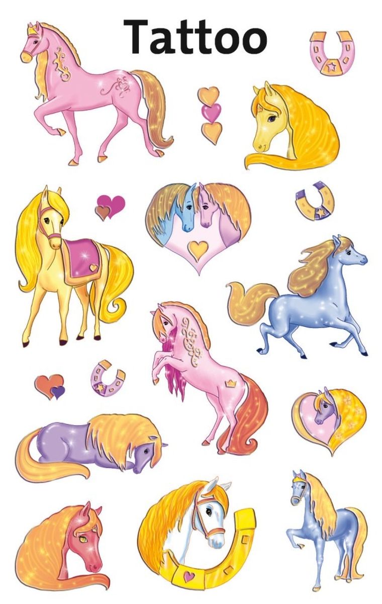 Z-Design, tatuaże błyszczące, kucyki