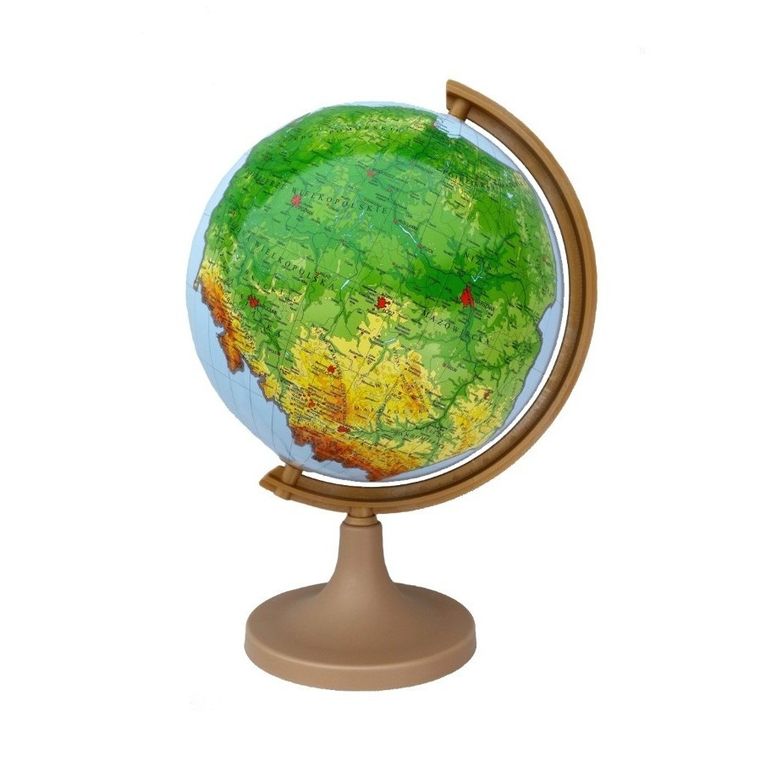 Zachem, globus administracyjno-fizyczny, Polska, średnica 32 cm