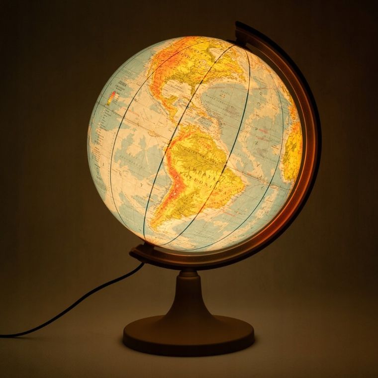 Zachem, globus fizyczny, podświetlany, średnica 32 cm