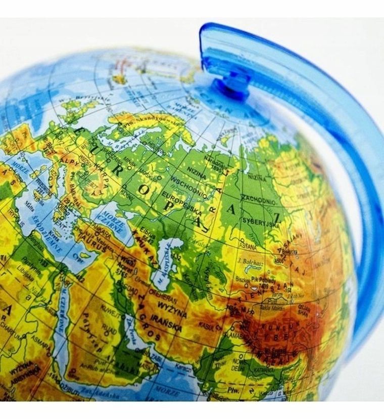 Zachem, globus fizyczny, średnica 11 cm