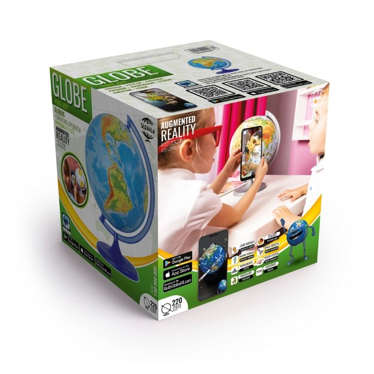 Zachem, globus fizyczny, średnica 22 cm